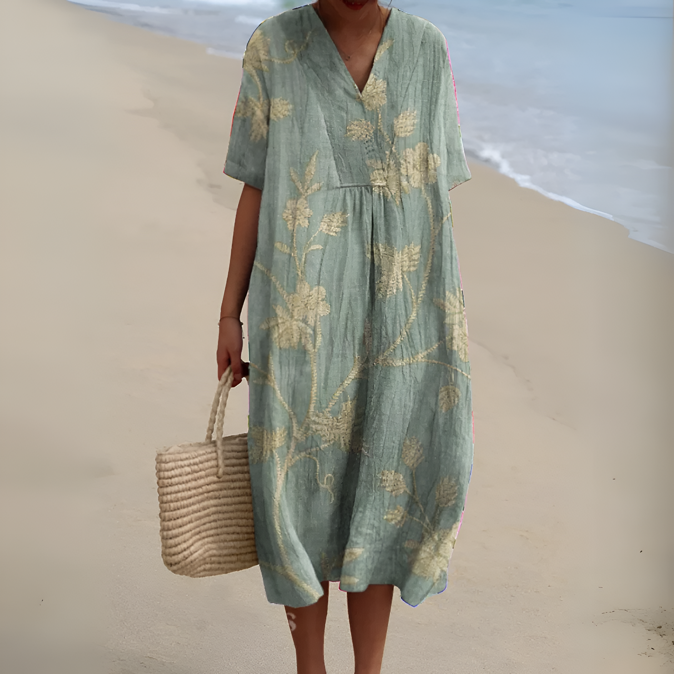 ADELINDIS | Elegante Meerkleurige Zomer-Maxi-Jurk