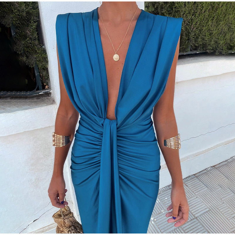 Crocetta™ | Elegante Diepe Halslijn Jurk