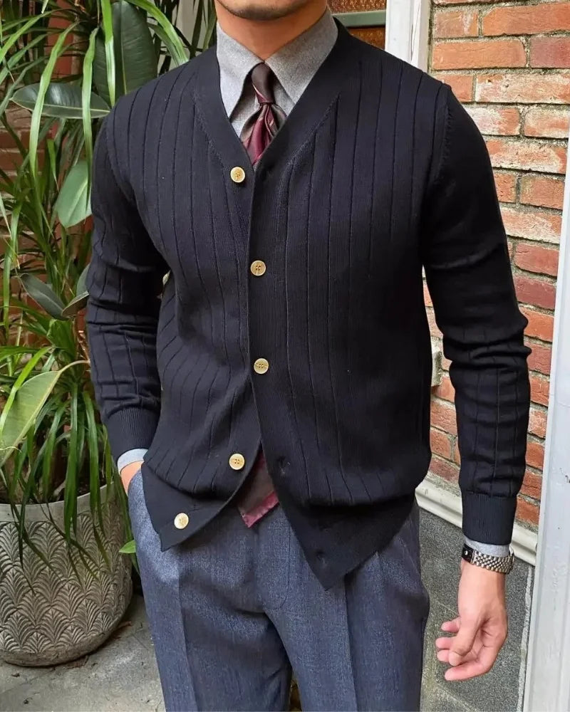 Shelton - Gebreid Ribbels Cardigan