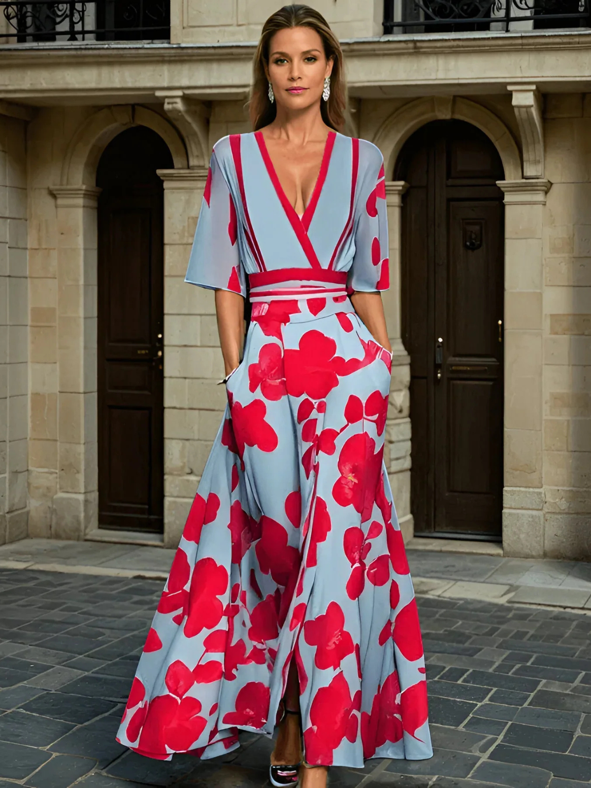 Kali - Milano design Jurk met Mouwen