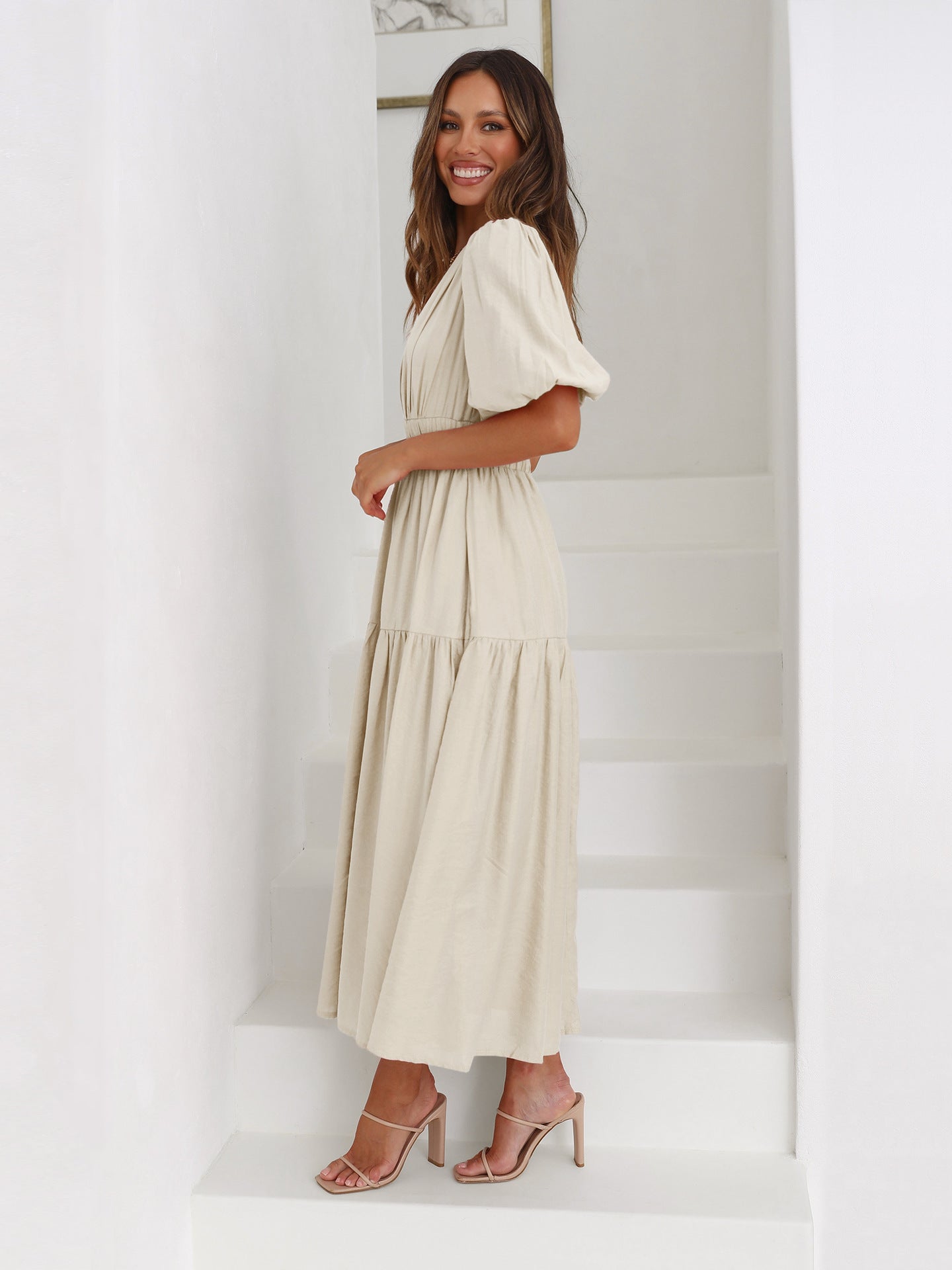 Bethany | Jurk met Pofmouwen