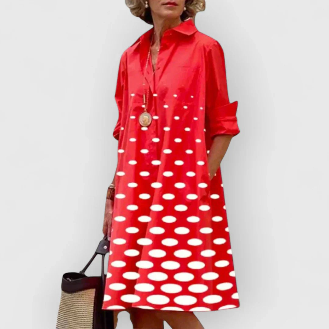 Adelia | Elegante midi-jurk met stippen