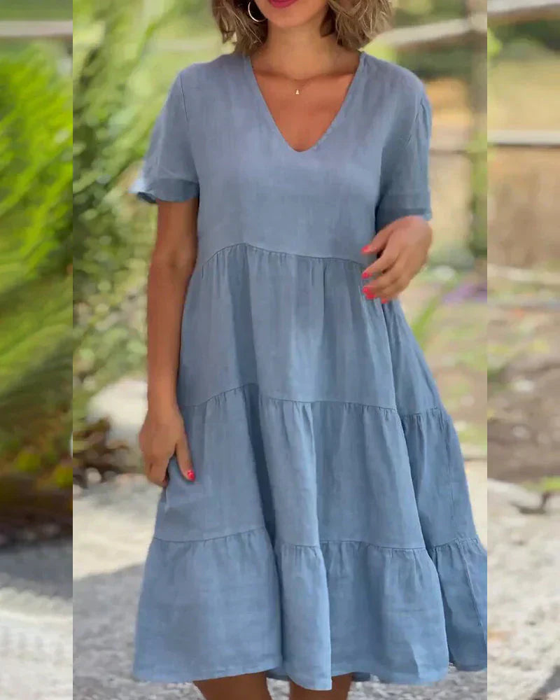 Zoey™ - Casual Zomer V-hals Jurk
