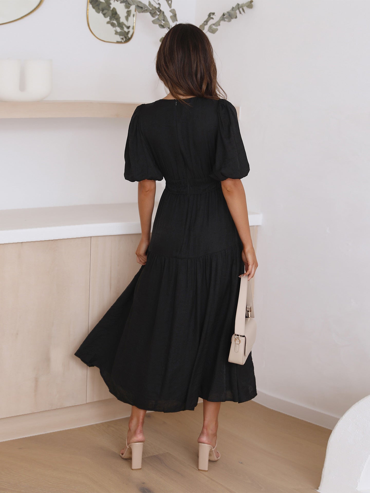 Bethany | Jurk met Pofmouwen