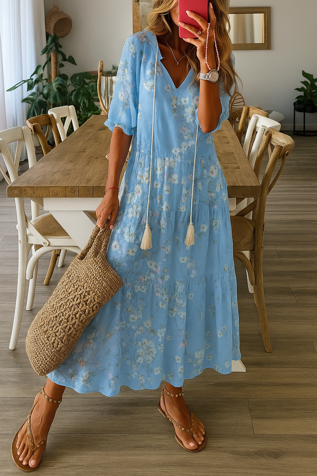 Agnieszka – Boho Kjole med Løs Pasform