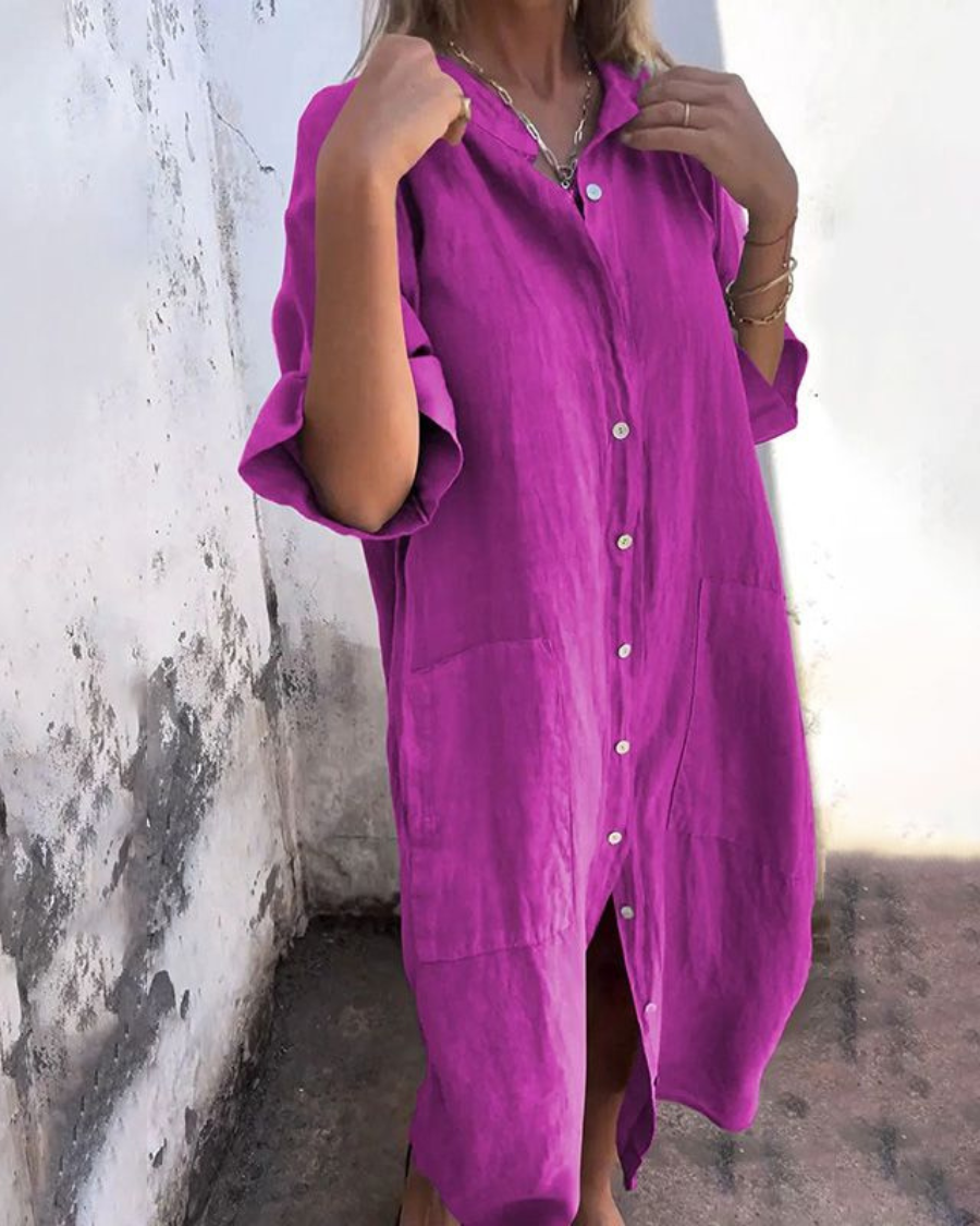 Alva™ | Ibiza-stijl shirtjurk met ontspannen elegantie