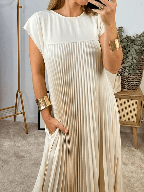 Sandra | Geplooide Elegante Jurk