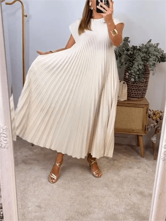 Sandra | Geplooide Elegante Jurk