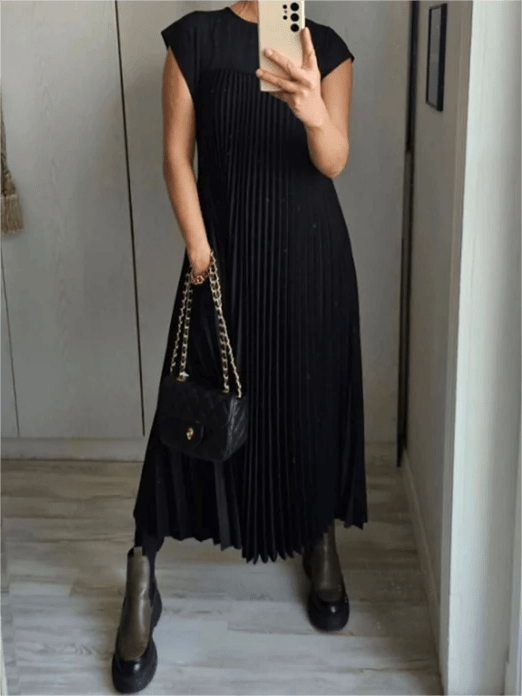Sandra | Geplooide Elegante Jurk