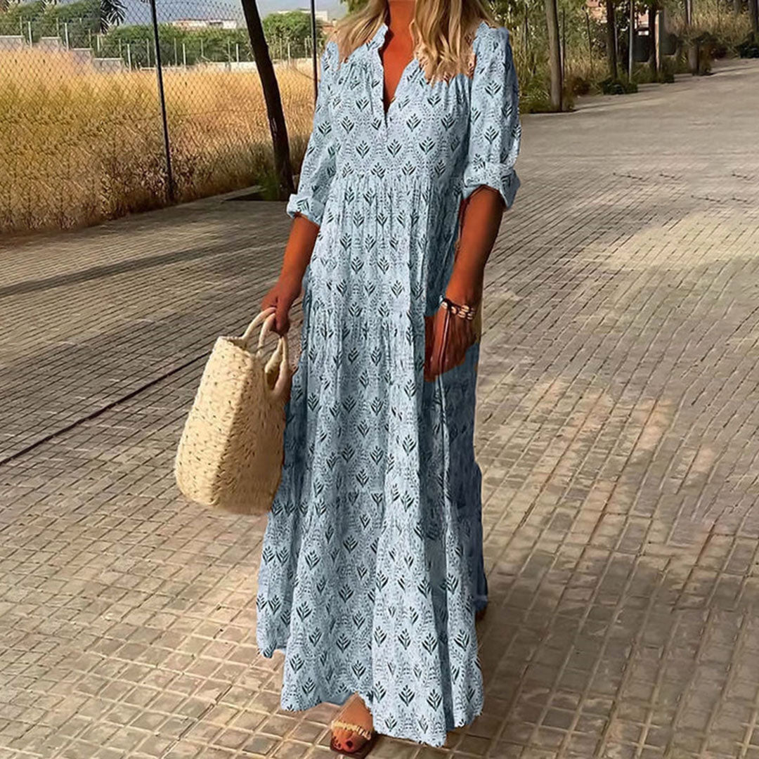Alexa - Elegante Vloeiende Boho Maxi Jurk