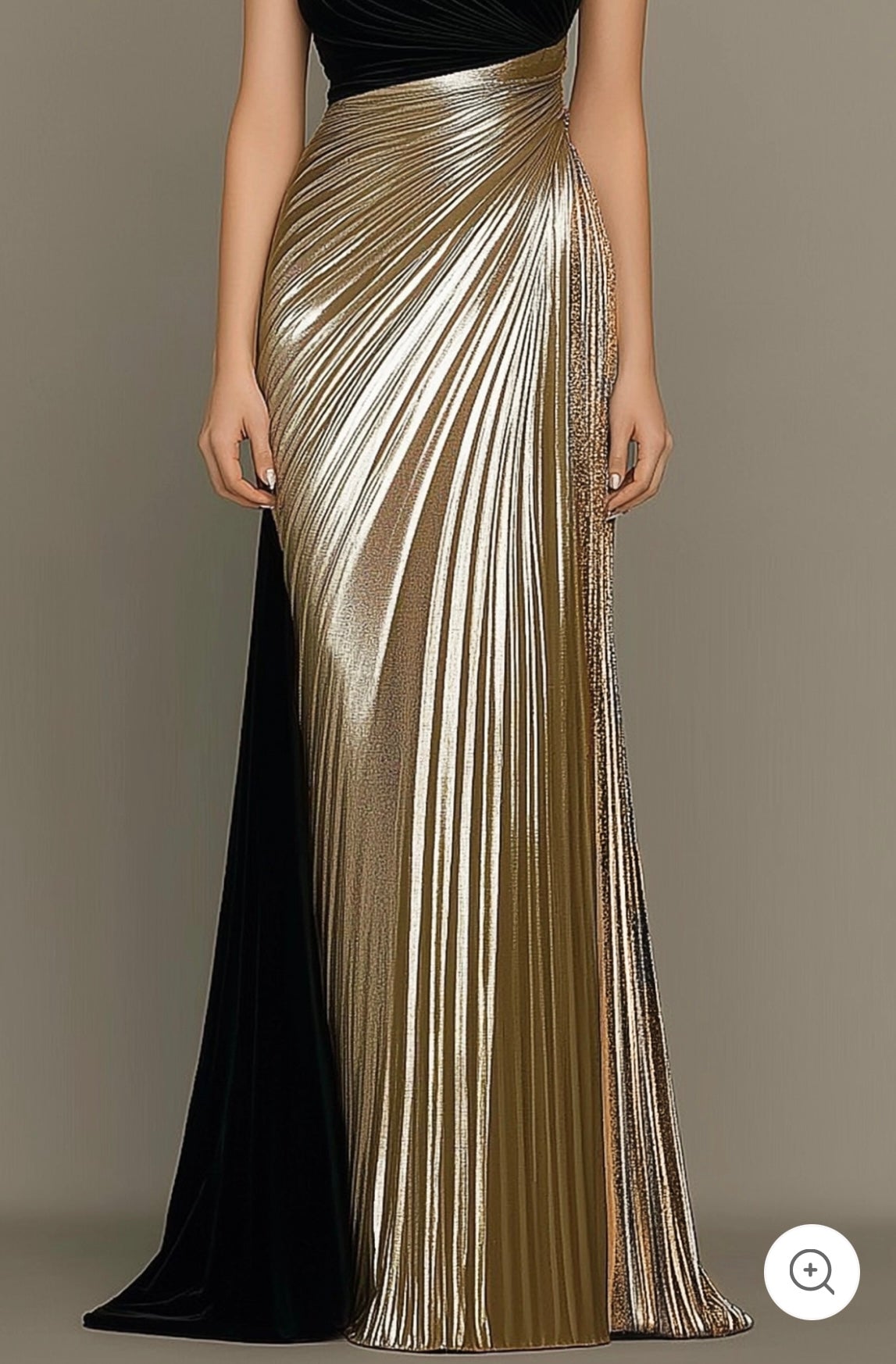 Saphira | Asymmetrische Galajurk met Gouden Glans