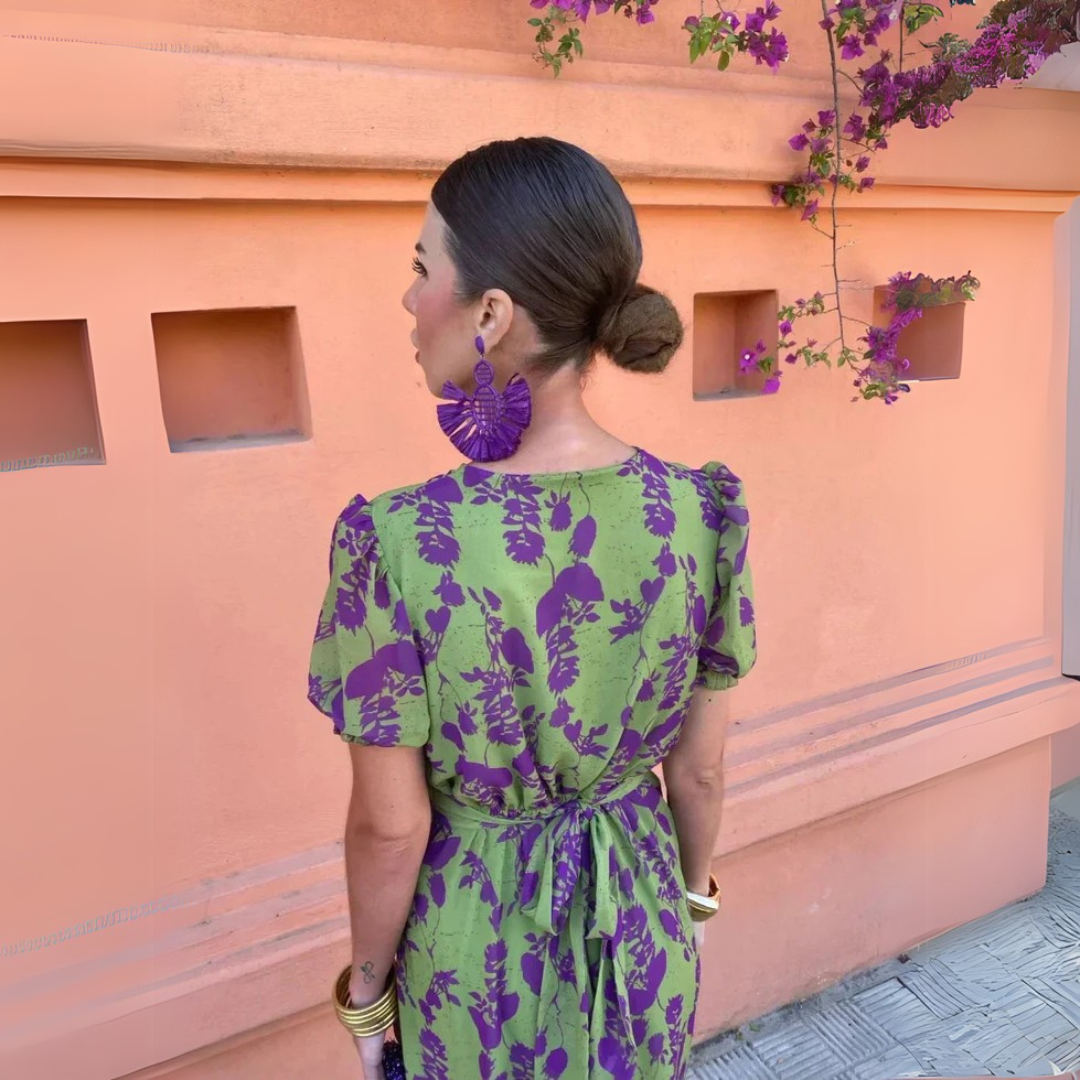 Danielle™ | Bloemen Midi Jurk voor Dames