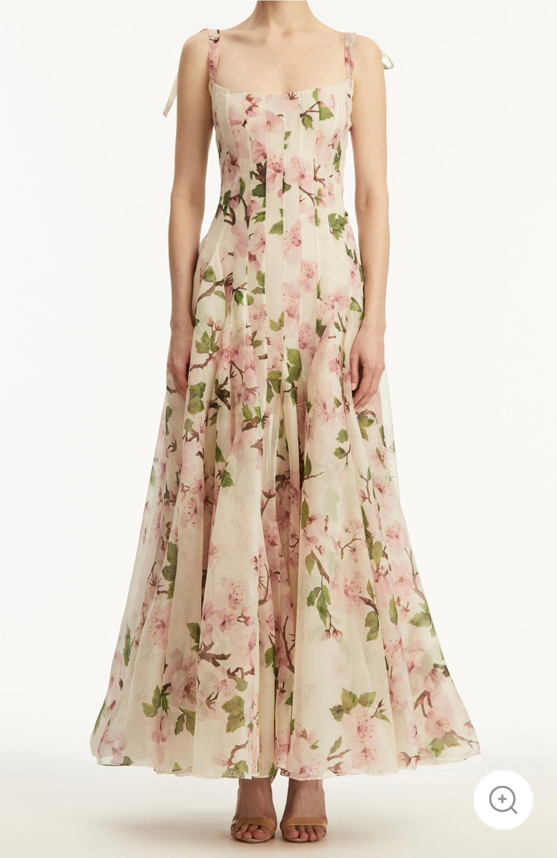 Abby - Dames maxi-jurk met bloemenprint