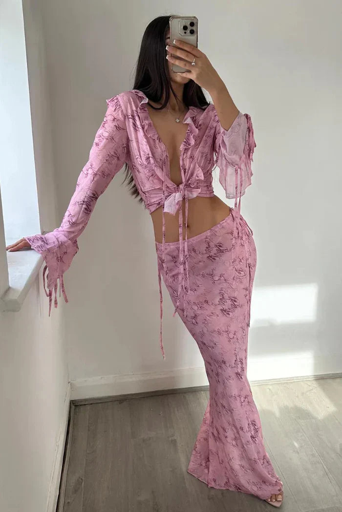 Annabelle | Vloeiende Maxi Rok Set