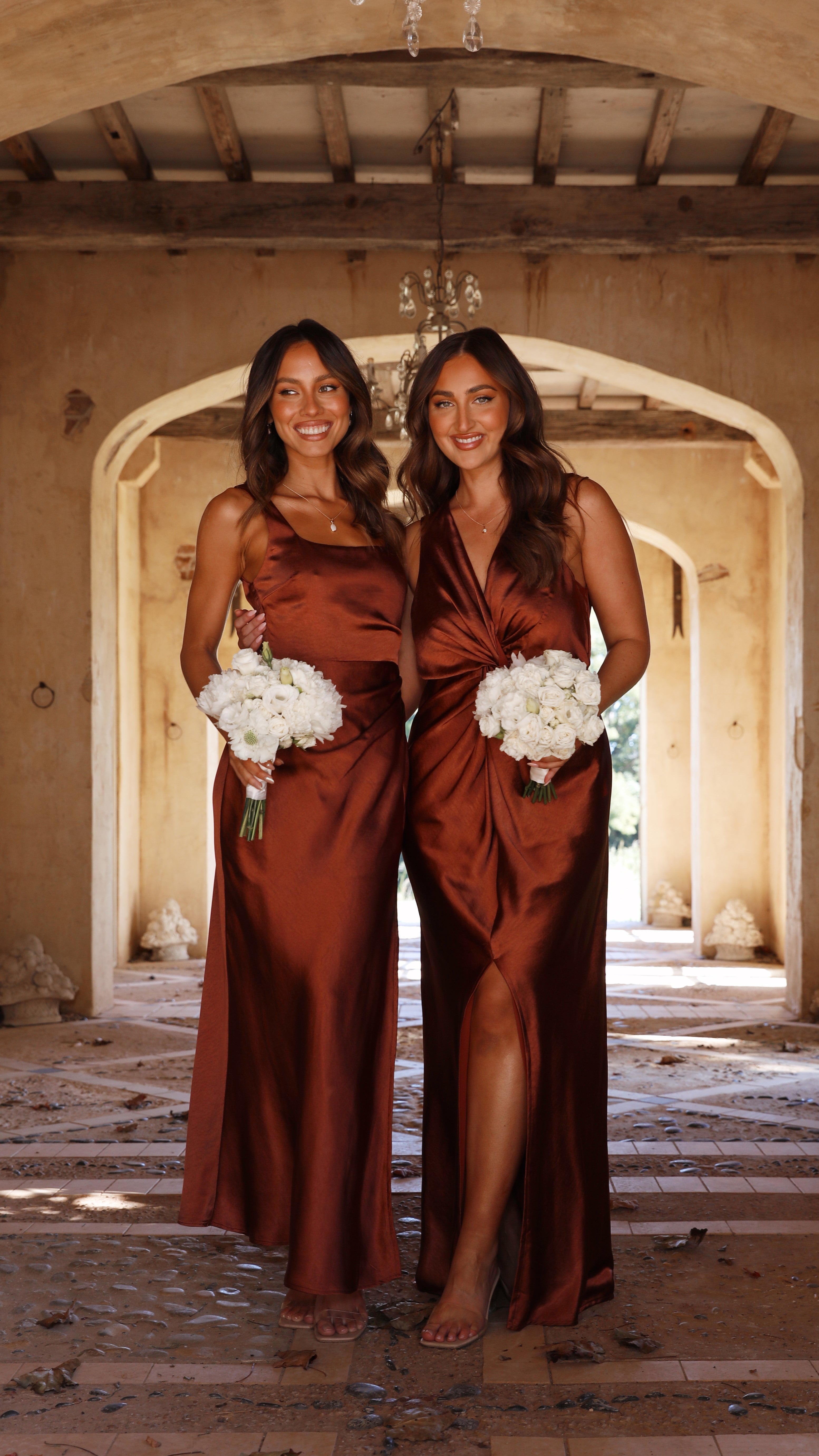 Alaria Maxi Jurk - Roest