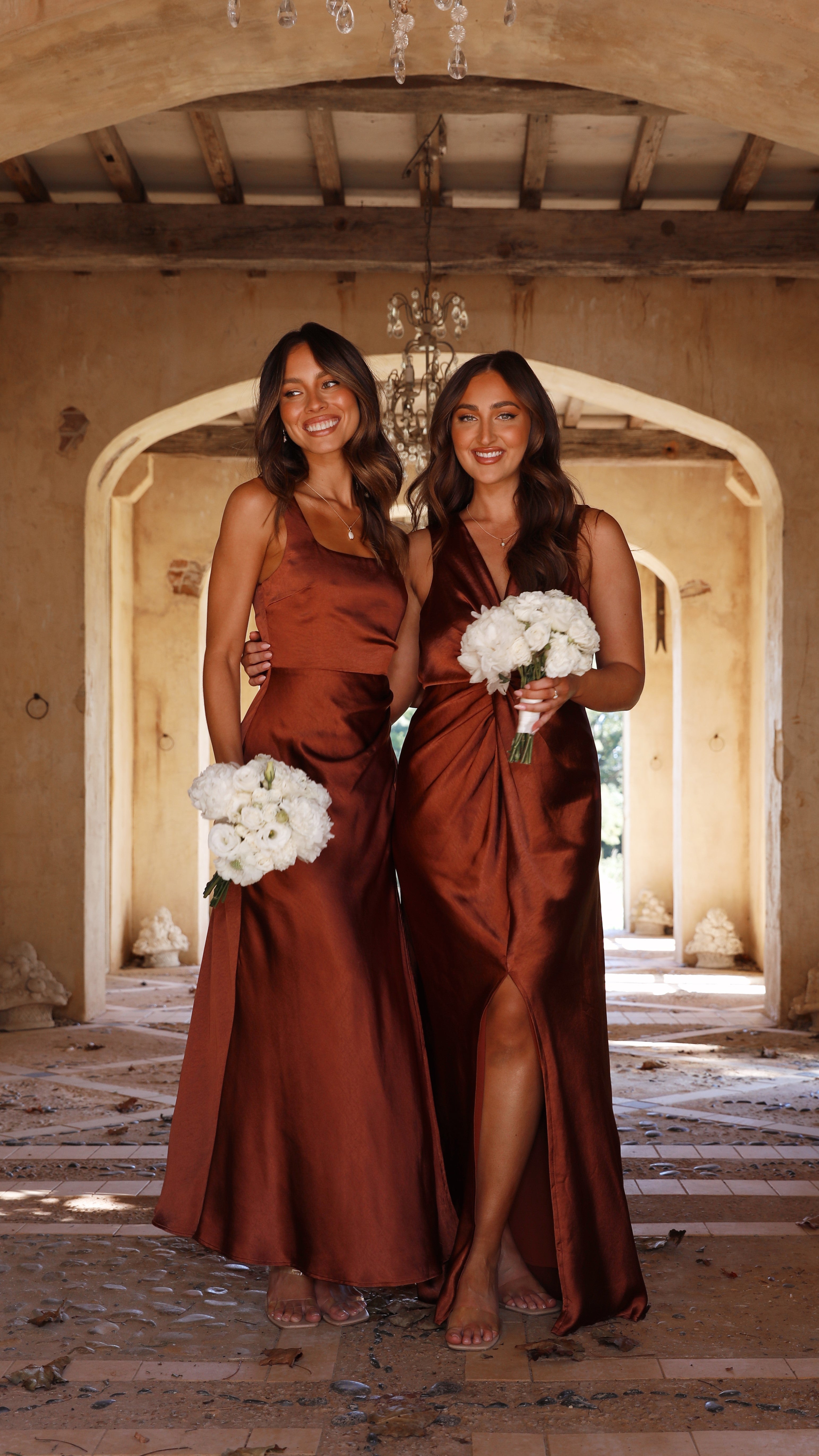 Alaria Maxi Jurk - Roest