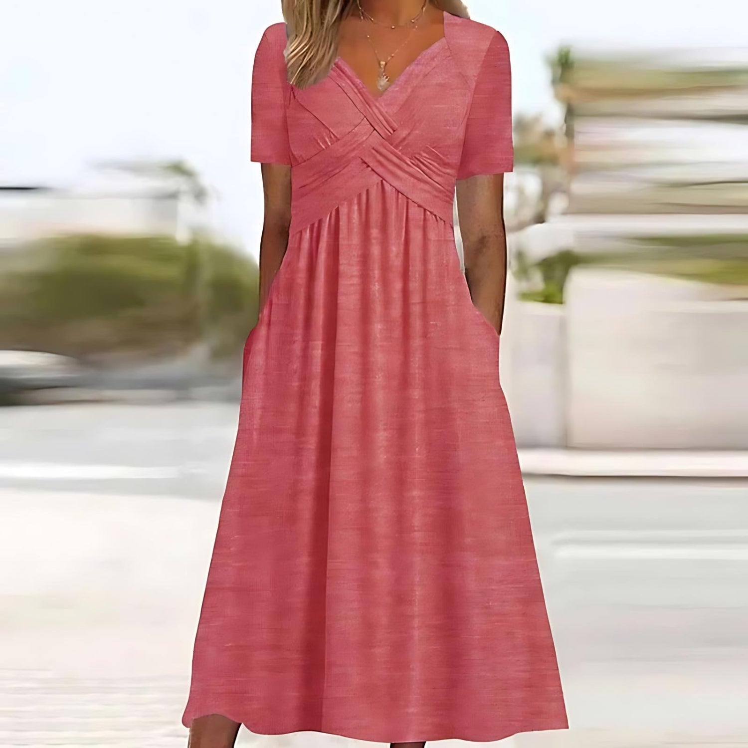 Elisa ™ | Elegante midi-jurk met flatterende buikbedekking