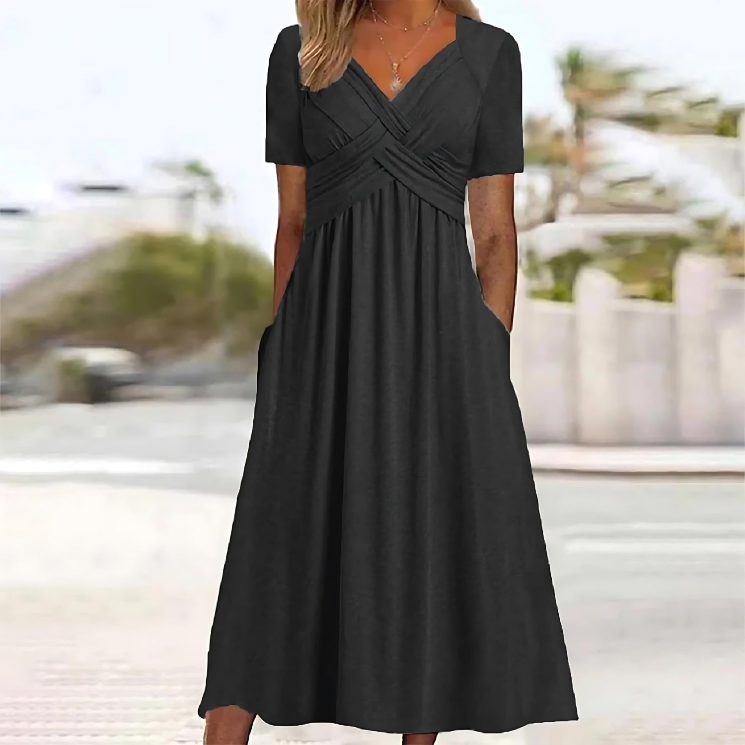 Elisa ™ | Elegante midi-jurk met flatterende buikbedekking