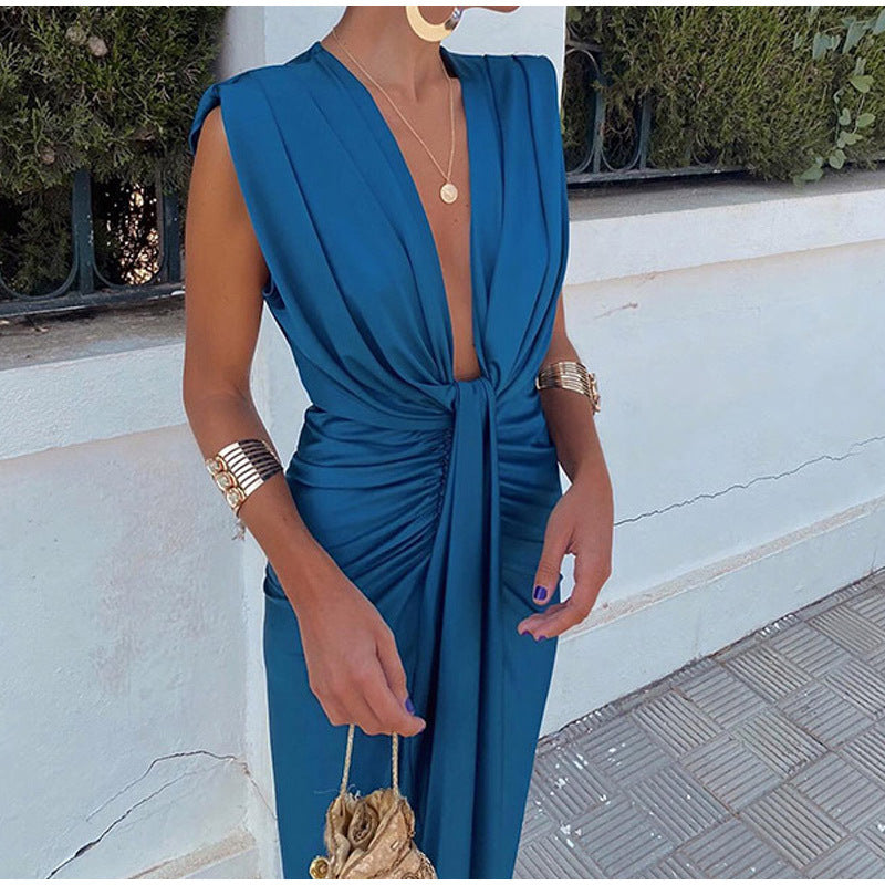 Crocetta™ | Elegante Diepe Halslijn Jurk