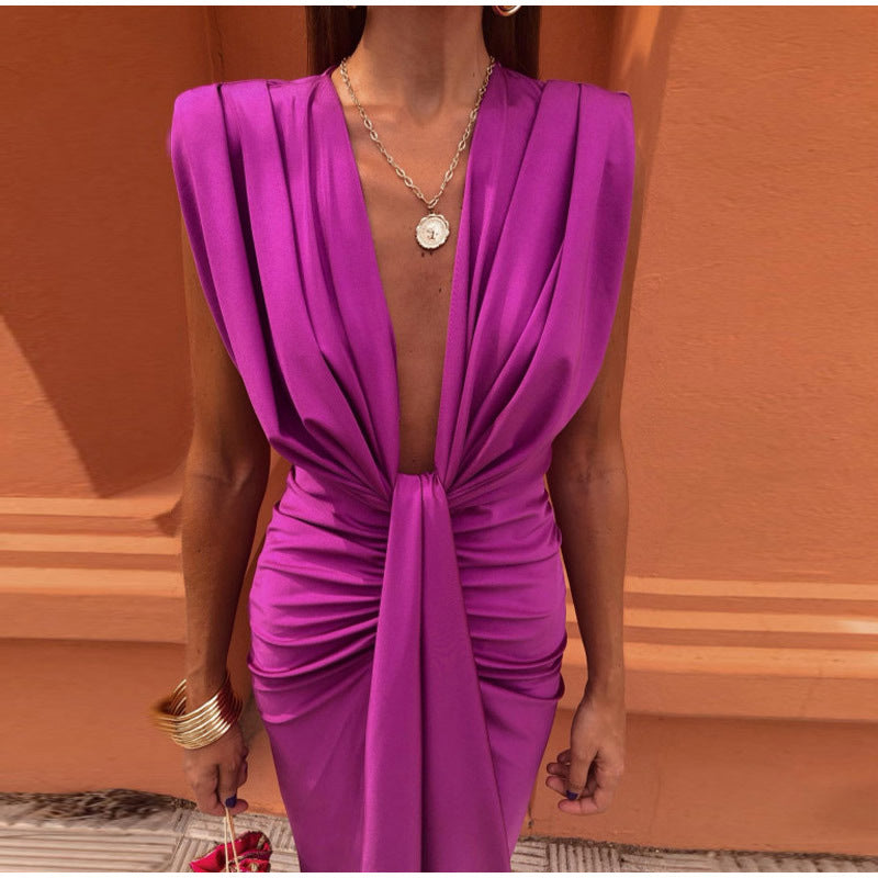 Crocetta™ | Elegante Diepe Halslijn Jurk