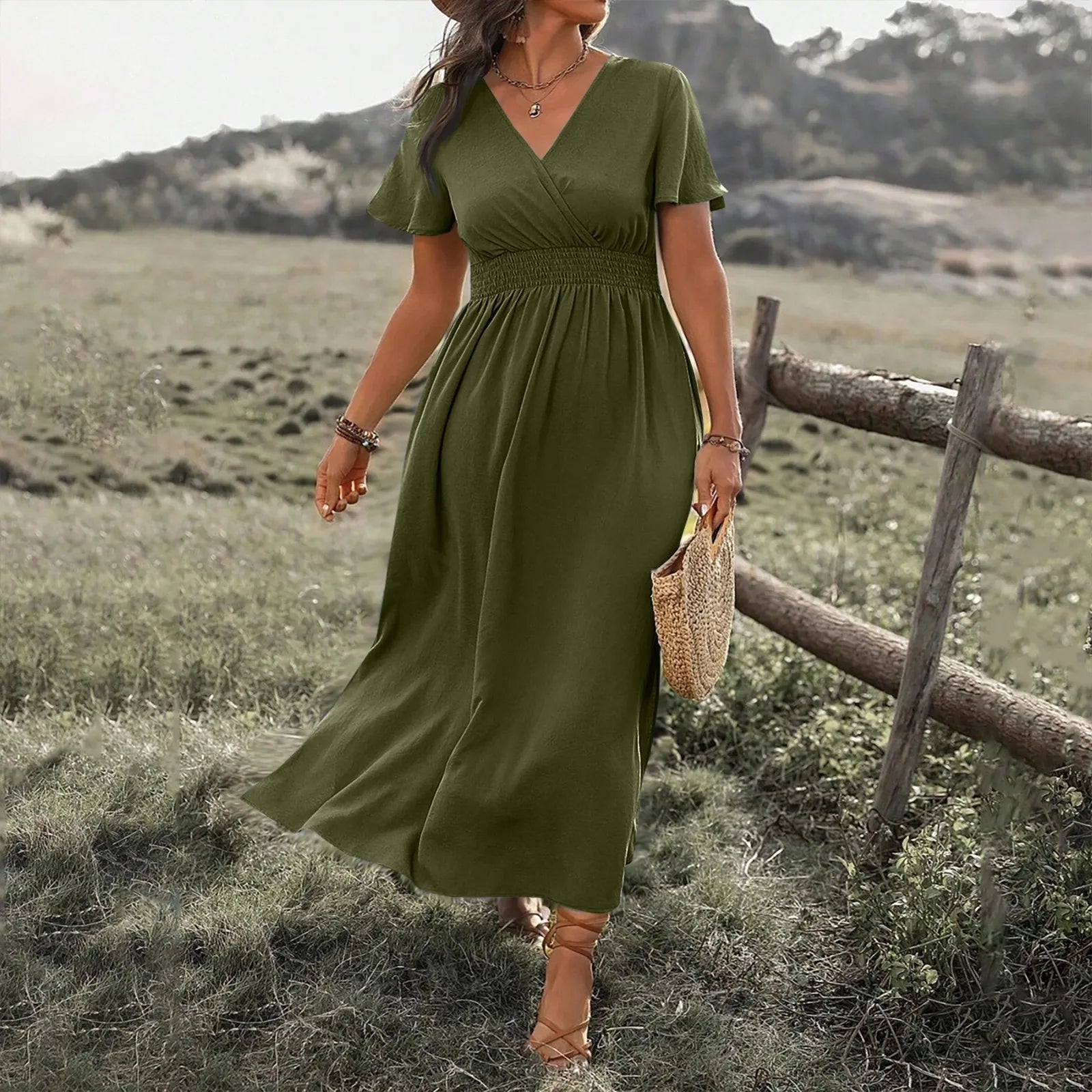 ALANA | Elegante Maxi-jurk met Buikbedekking