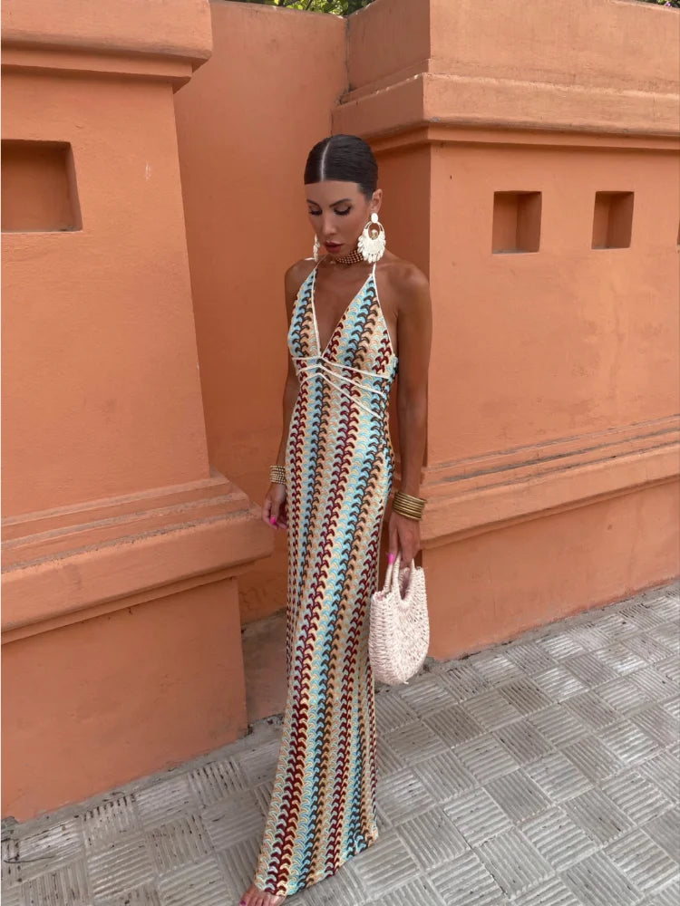 Serena™ | Lange Jurk met Ontblote Rug