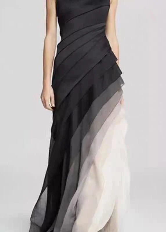 Élodie | Tulle Maxi Jurk - French Blauw