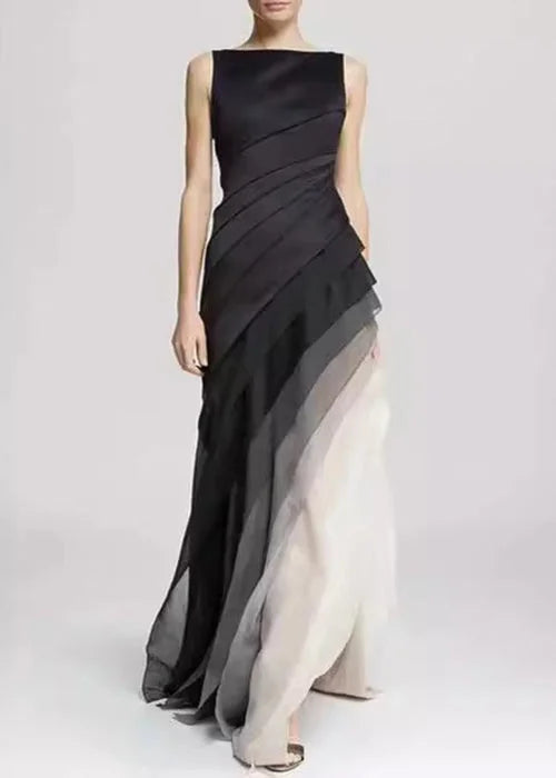 Élodie | Tulle Maxi Jurk - French Blauw