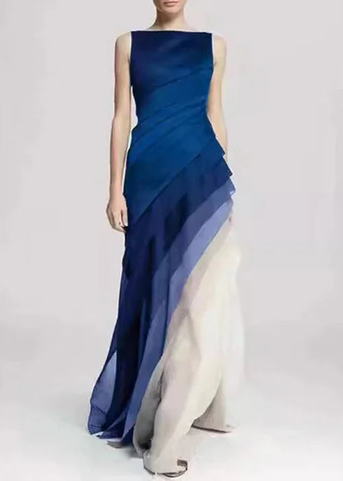 Élodie | Tulle Maxi Jurk - French Blauw