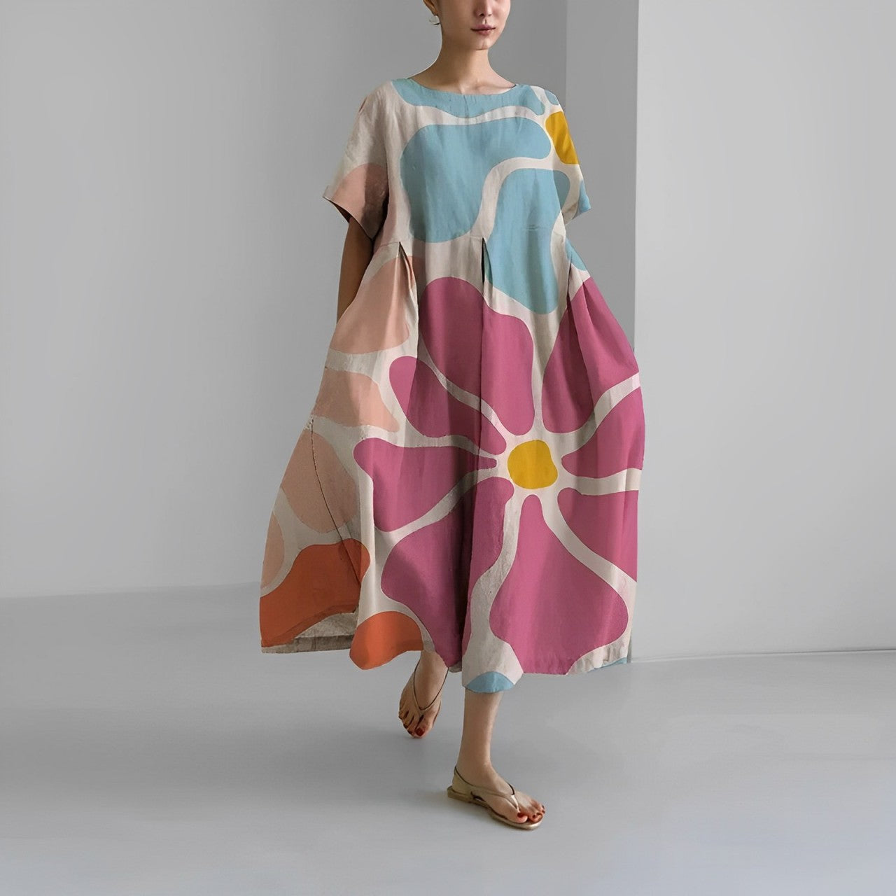Amelia - Boheemse jurk met bloemen