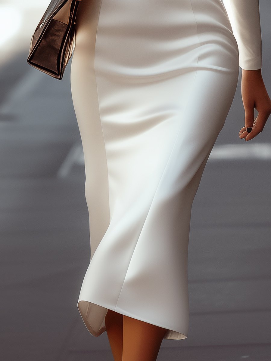 Elegante Witte Blazer Jurk met Tailored Fit